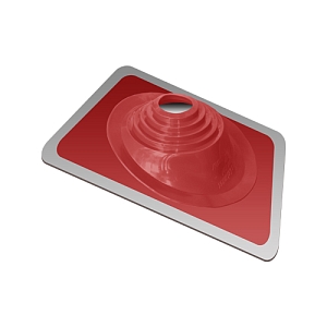 Кровельный уплотнитель дымохода угловой № 1F(осн.силикон №110) 75-200 mm красный